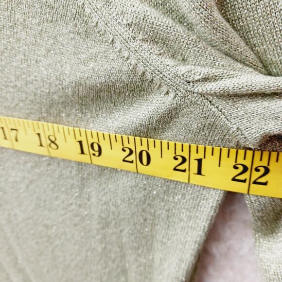 Sweater Pullover 18 20 Sage Metallic Quiet Luxury Soft Girl Minimalist Elevated - Picture 3 of 7